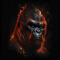 flaming king kong photo