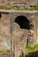 Detail of the walls of the Stadium of Domitian on the Palatine Hill in Rome photo