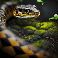 serpiente a lluvia bosque ai generativo foto