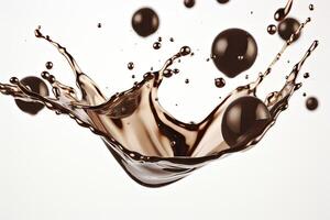 Explosion of chocolate icing. . photo