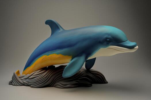 Plasticine dolphin. . photo
