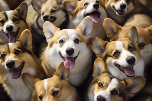 Lovely corgi background. . photo