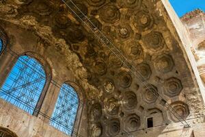Detail of the ceiling of the Basilica of Maxentius and Constantine in the Roman Forum in Rome photo