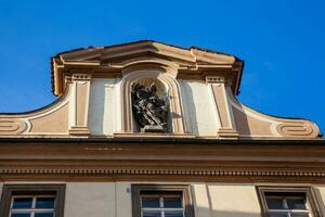 Details of Prague old town antique buildings architecture photo