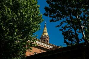 Top of the tower of the Pontifical University Antonianum built on 1890 in Rome photo