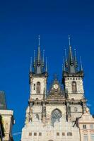 The Church of Mother of God before Tyn located at the old town square in Prague photo