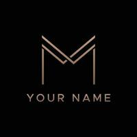 Logo design for the initial letter M monogram or geometry that is unique, modern, luxurious and elegant. Logo for business, brand, business card and company. vector