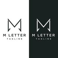 Logo design for the initial letter M monogram or geometry that is unique, modern, luxurious and elegant. Logo for business, brand, business card and company. vector