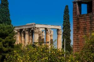 The Temple of Olympian Zeus at Athens city center photo