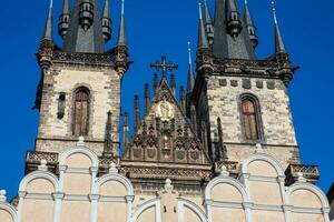 The Church of Mother of God before Tyn located at the old town square in Prague photo