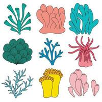 Vector set of corals