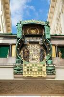 The Ankeruhr Vienna a beautiful clock located at Hoher Markt on the norther part of the inner city built on 1914 photo