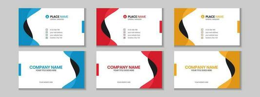 Abstract simple creative modern and clean professional business card template design with texture and pattern, elegant corporate visiting card, name card, corporate business card design with mockup vector