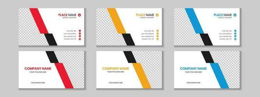 Abstract simple creative modern and clean professional business card template design with texture and pattern, elegant corporate visiting card, name card, corporate business card design with mockup vector