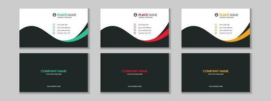 Abstract simple creative modern and clean professional business card template design with texture and pattern, elegant corporate visiting card, name card, corporate business card design with mockup vector