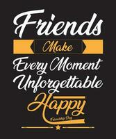 World Friendship day Typography Design, Happy Friendship day vector