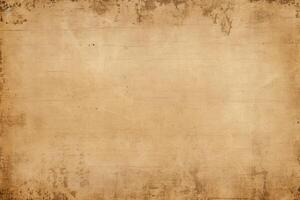 ai generated Rustic old brown paper background for writing text in vintage retro style photo