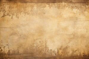Rustic old brown paper background for writing text in vintage retro style photo
