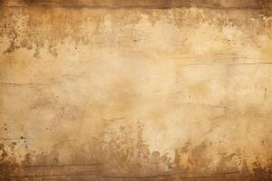 ai generated Rustic old brown paper background for writing text in vintage retro style photo