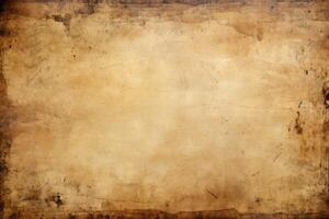 Rustic old brown paper background for writing text in vintage retro style photo
