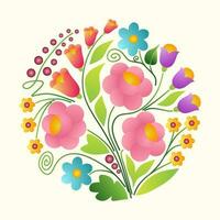 Floral ornament. Hand drawn picture vector