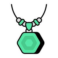 An icon design of necklace vector