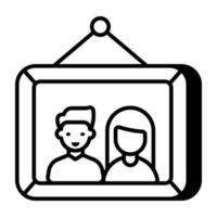 An icon design of couple picture frame vector