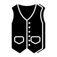 An icon design of waistcoat vector