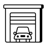 Premium download icon of garage vector