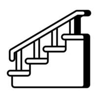 icono de diseño creativo de escaleras vector