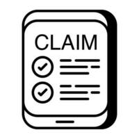 Creative design icon of insurance claim vector