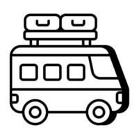 An icon design of road trip vector