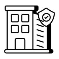 Modern design icon of building security vector