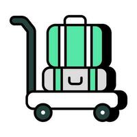 A perfect design icon of hotel trolley vector