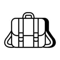 An icon design of handbag vector