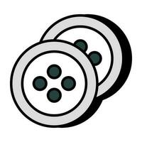 Conceptual flat design icon of sewing buttons vector