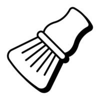 A linear design icon of shaving brush vector