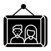 An icon design of couple picture frame vector