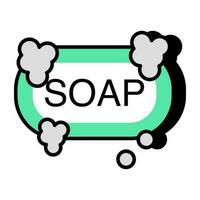 A creative design icon of soap available for instant download vector