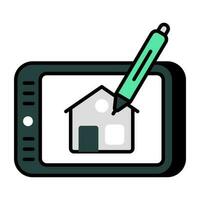 Premium download icon of mobile home design vector