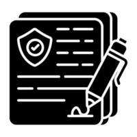 A creative design icon of cv writing vector