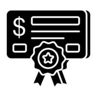 A unique design icon of financial certificate vector