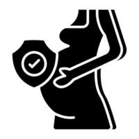 A creative design icon of maternity insurance vector