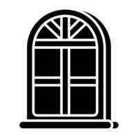 Editable design icon of window vector