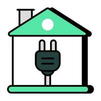 Modern design icon of electric home vector