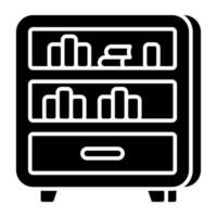 Premium download icon of library cupboard vector