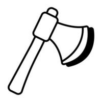 An icon design of axe vector