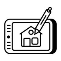 Premium download icon of mobile home design vector