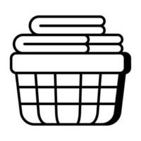 An icon design of laundry basket vector