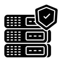 An icon design of server security vector